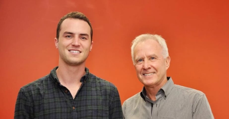 OneClick.chat cofounders Dillon Myers (left) and Alan Gibson.