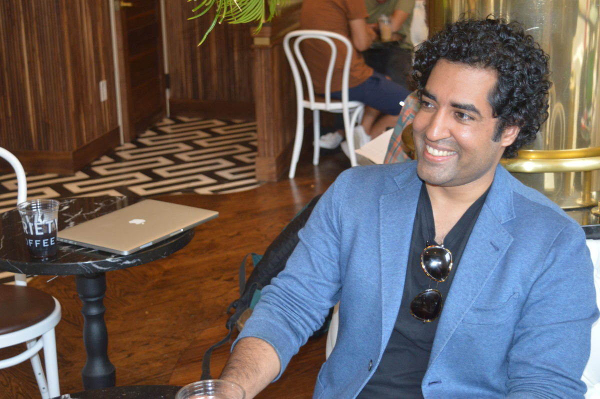 Avi Karnani at Variety Coffee's Upper East Side location. (Photo by Matthew Speiser)