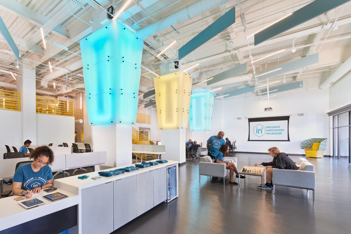 Inside the now-closed Inclusive Innovation Incubator.