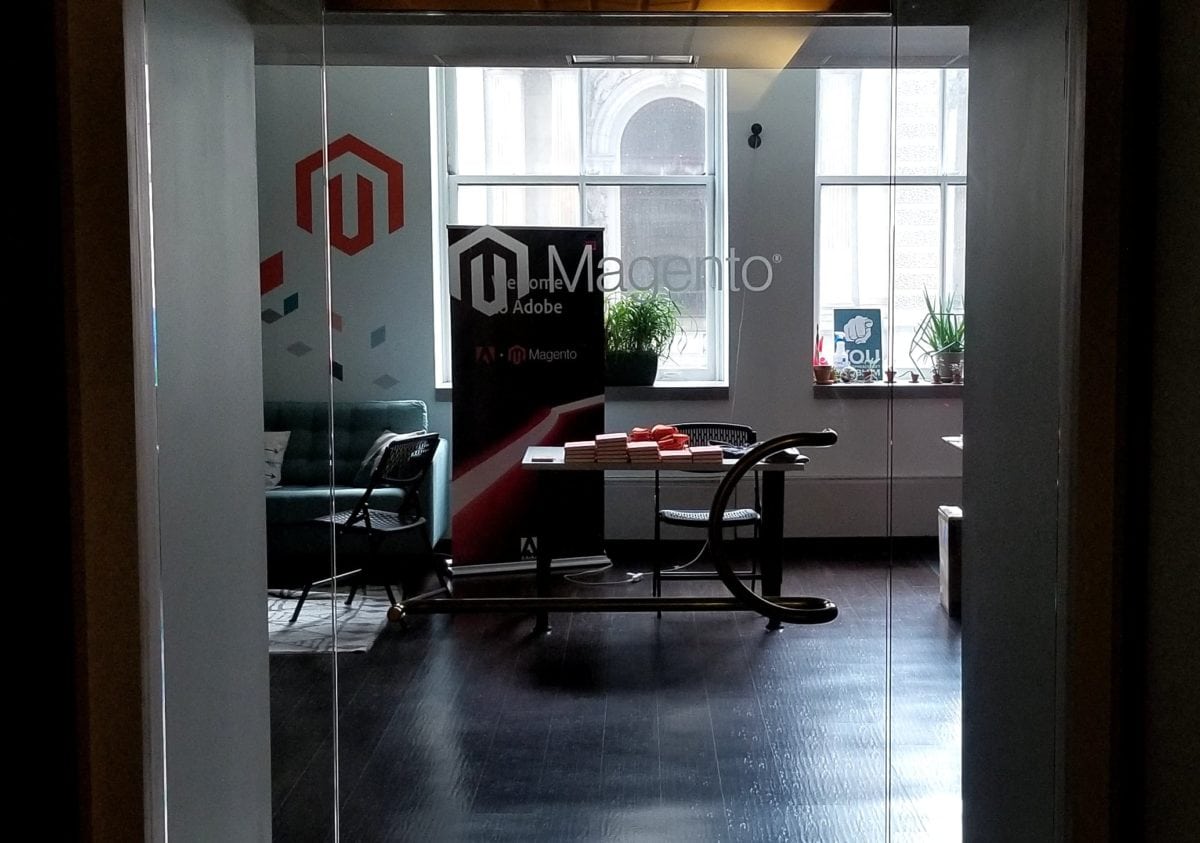 The entrance to the Magento office.