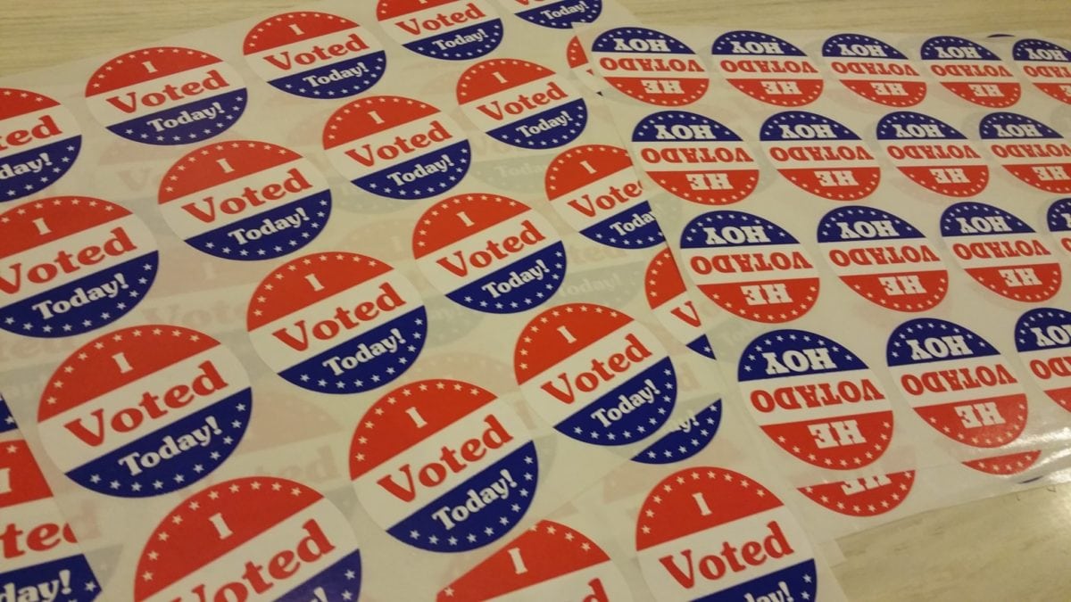 "I voted today" stickers