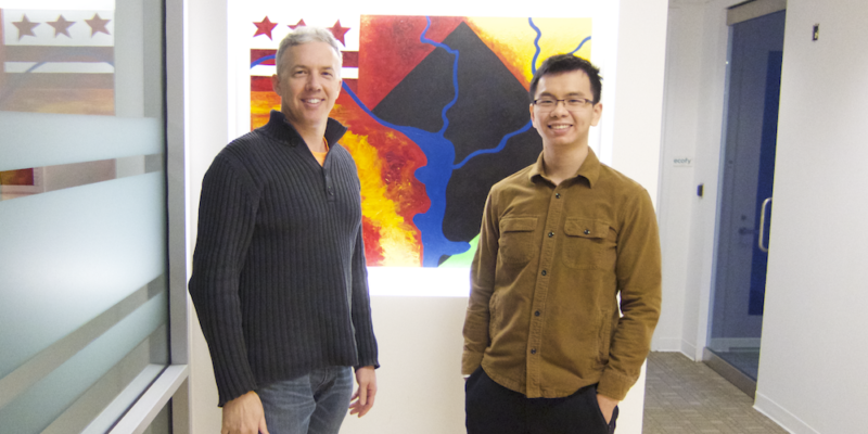 Brainsy CEO Brian Christie (left) with Operations & Marketing Associate Hieu Tran.