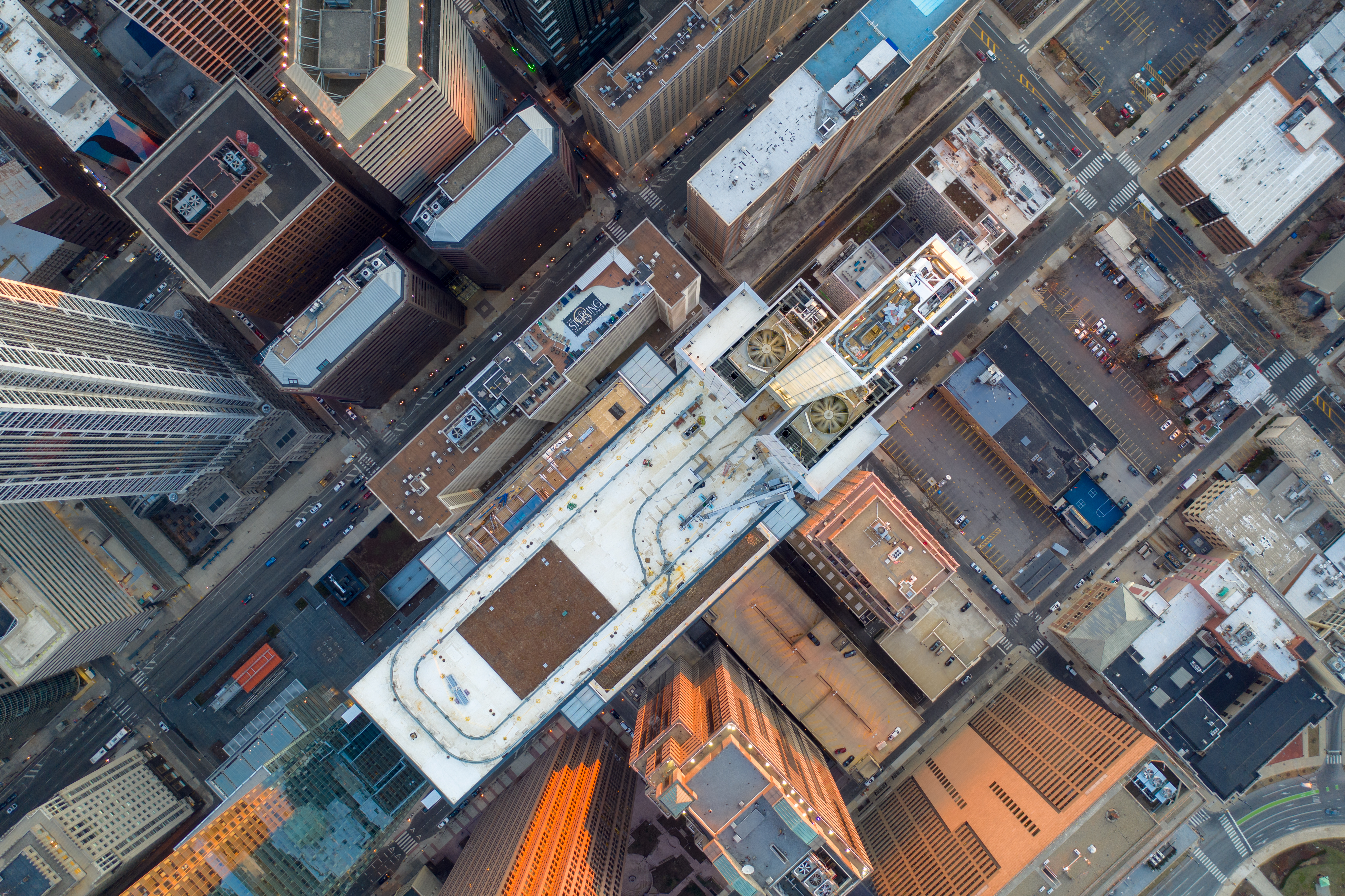 The Comcast technology center from above