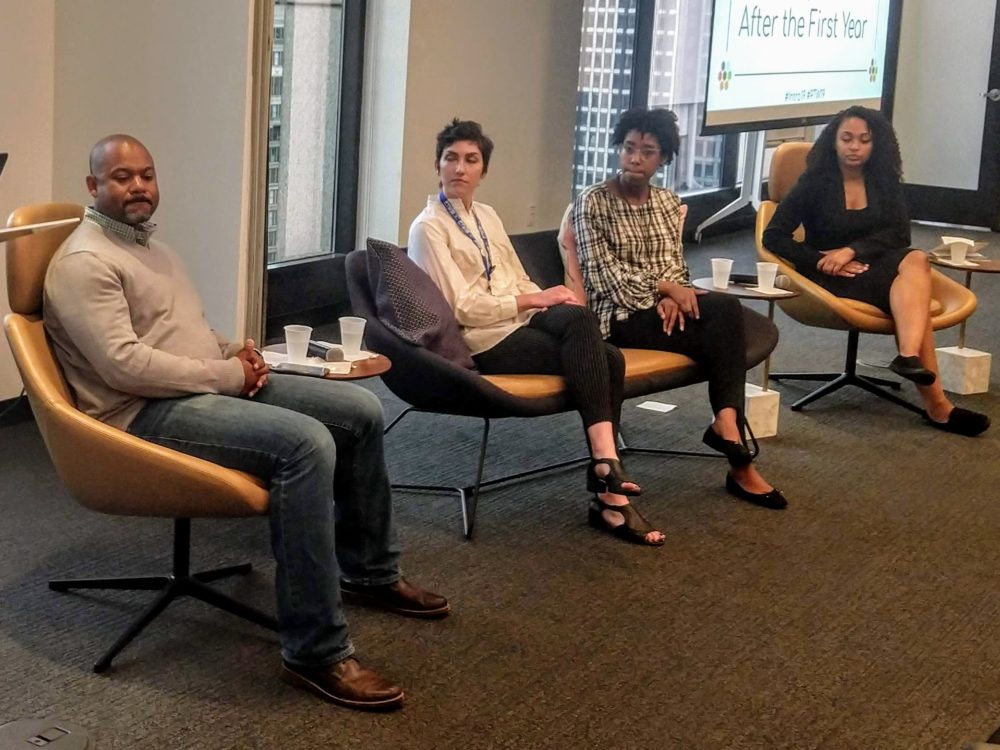 Diversity in the Workplace After the First Year panel with Comcast and Seer Interactive.