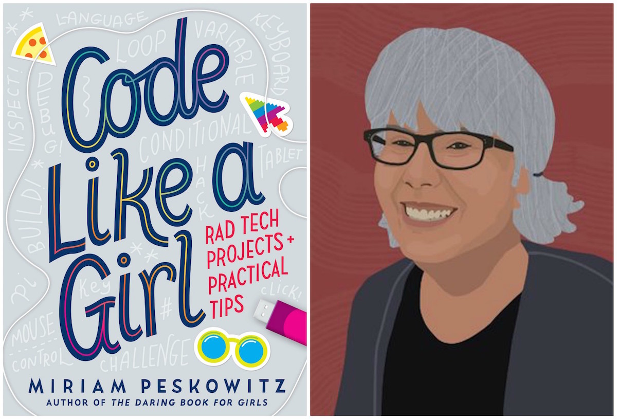 The “Code Like a Girl” cover and its author, Miriam Peskowitz.