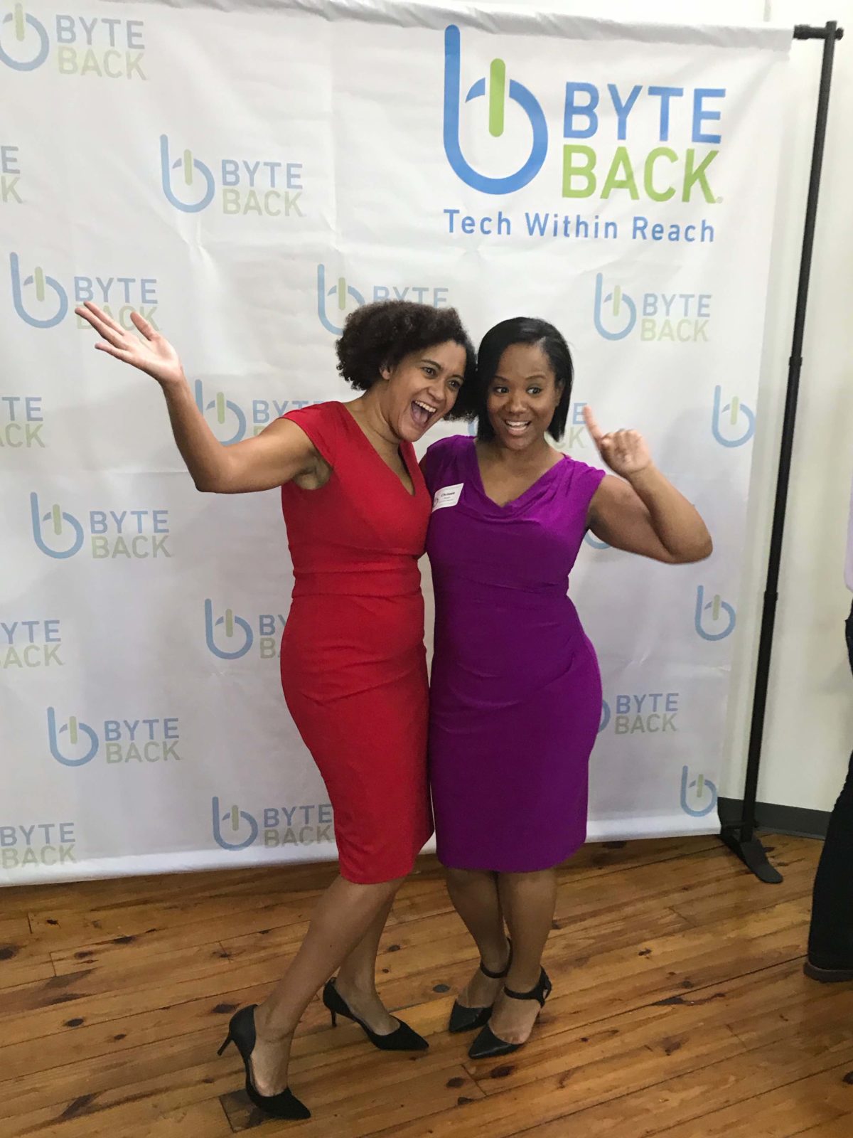 Byte Back Executive Director Elizabeth Lindsey and Baltimore Site Director Chrissie Powell.
