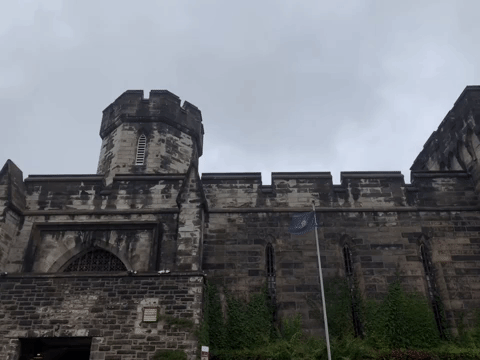 Eastern State Penitentiary on a moody October morning.