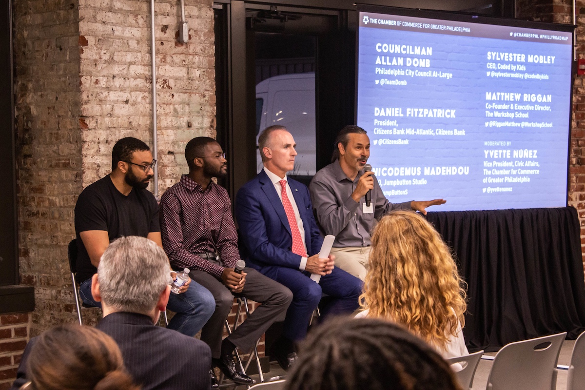 The Chamber of Commerce for Greater Philadelphia’s “The Entrepreneurial Mind” panel in October 2019.