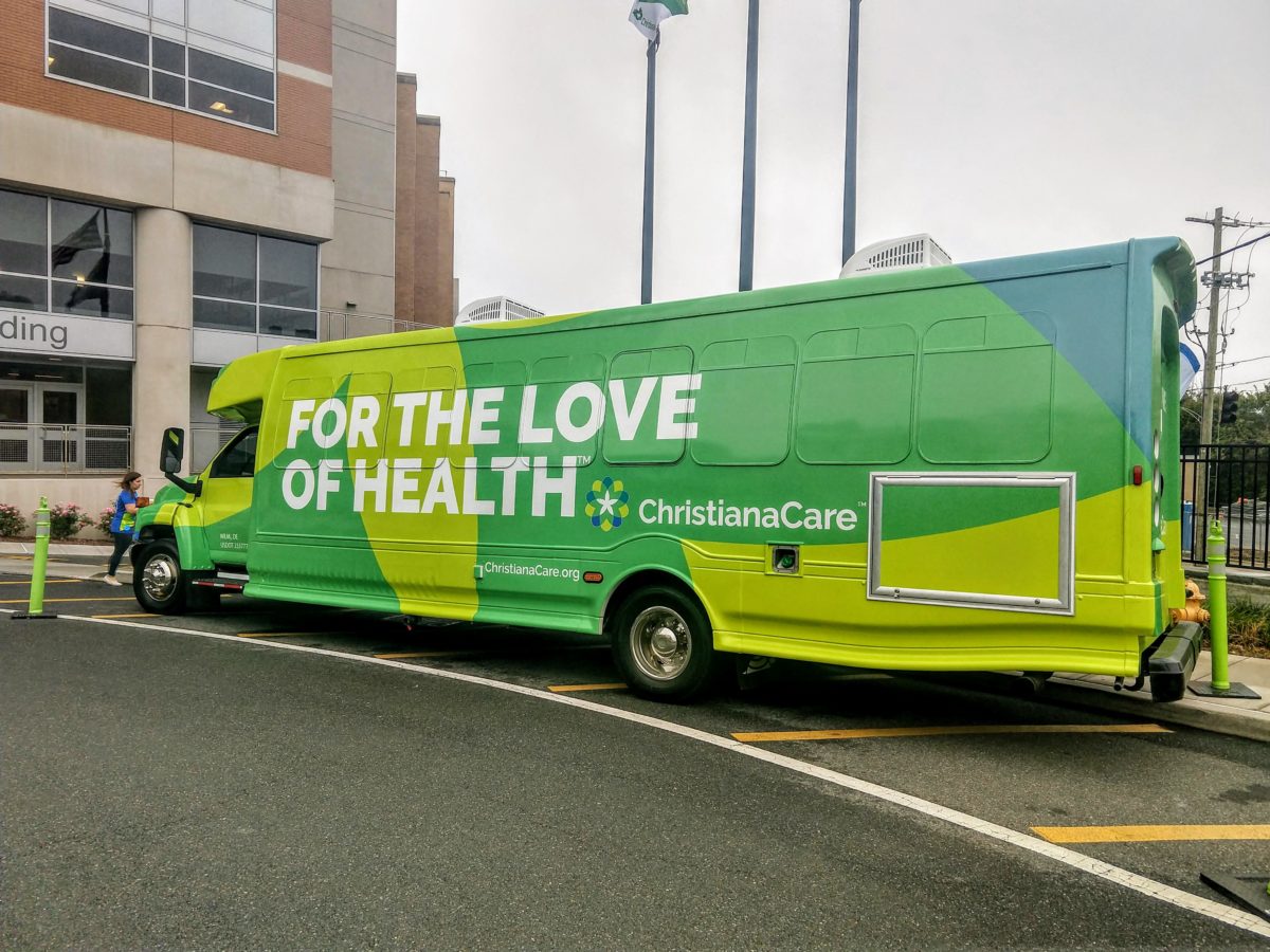 The ChristianaCare bus in December 2019.