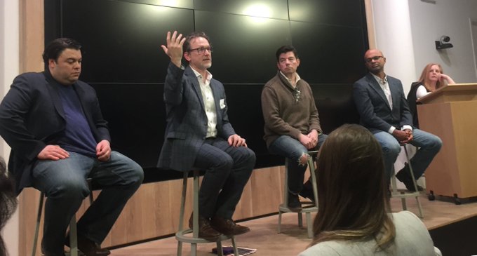 Seccurency CEO Dan Doney speaking on a panel about blockchain, 2020.