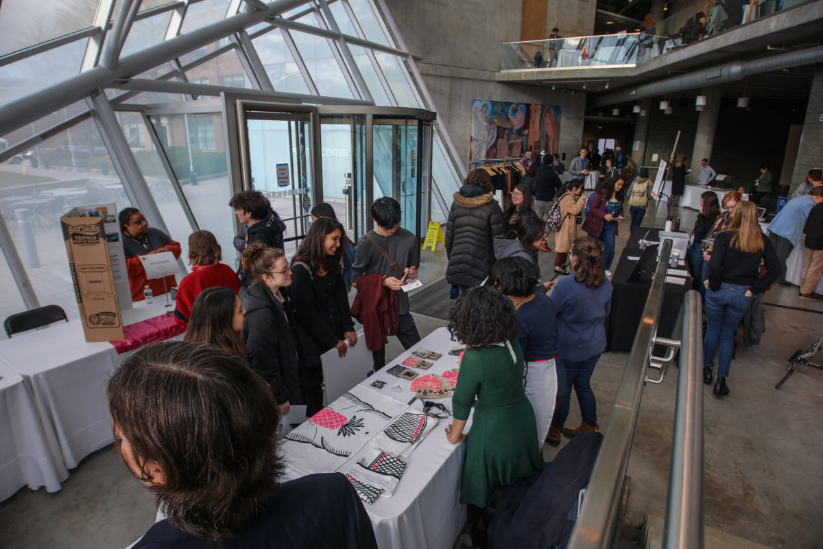 Inside MICA Up/Start’s “pop-up and pitch” event on Feb. 7, 2020.