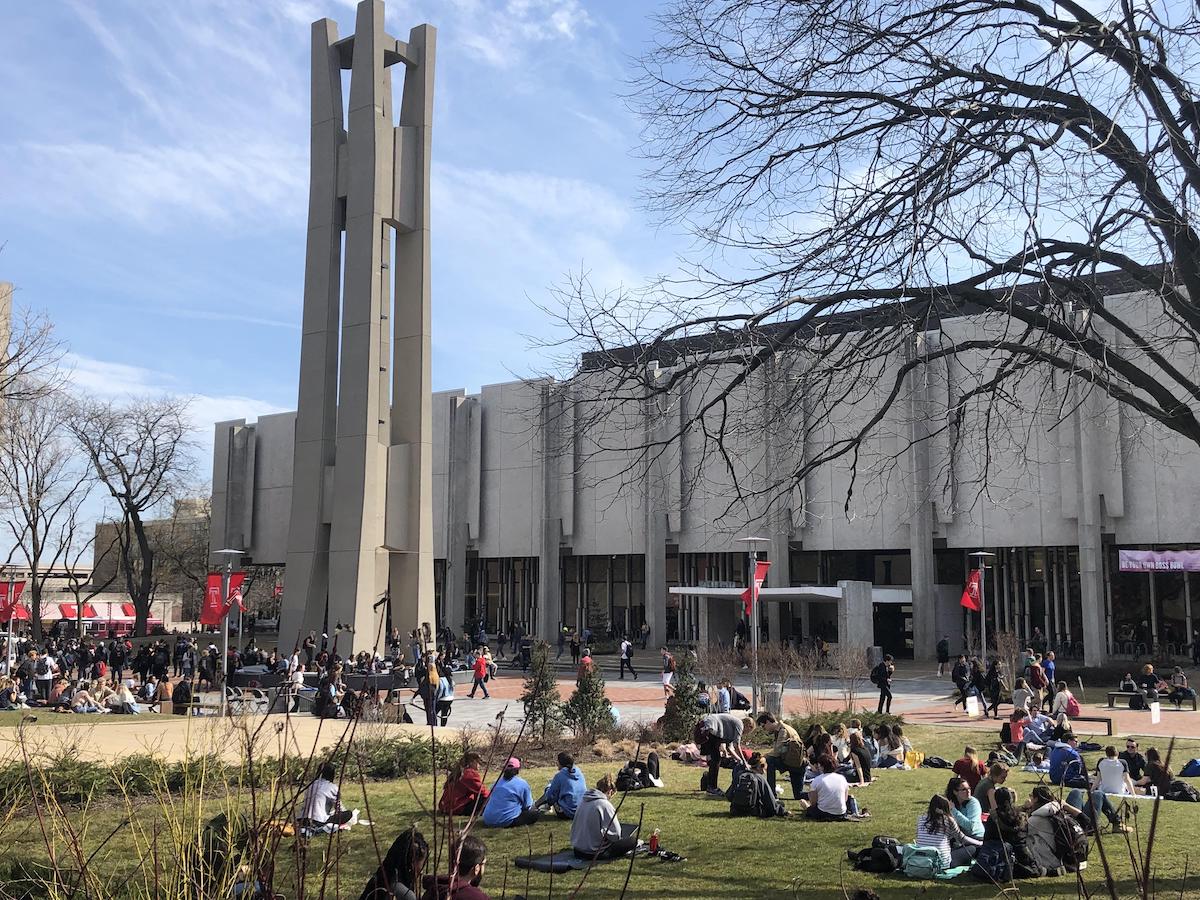 Temple University’s “Beury Beach” in March 2019.