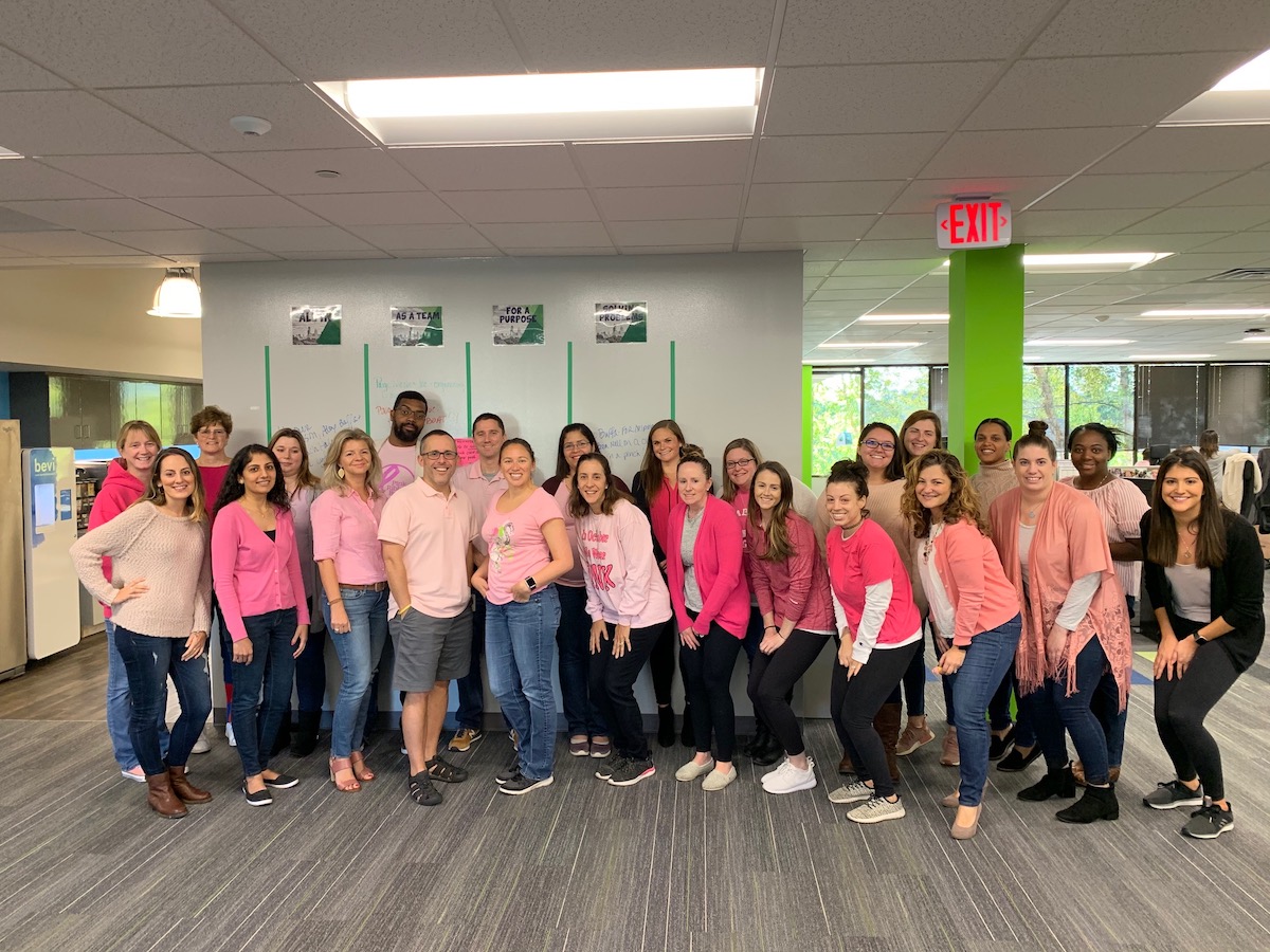 Some of the Greenphire team supporting Breast Cancer Awareness Month. 