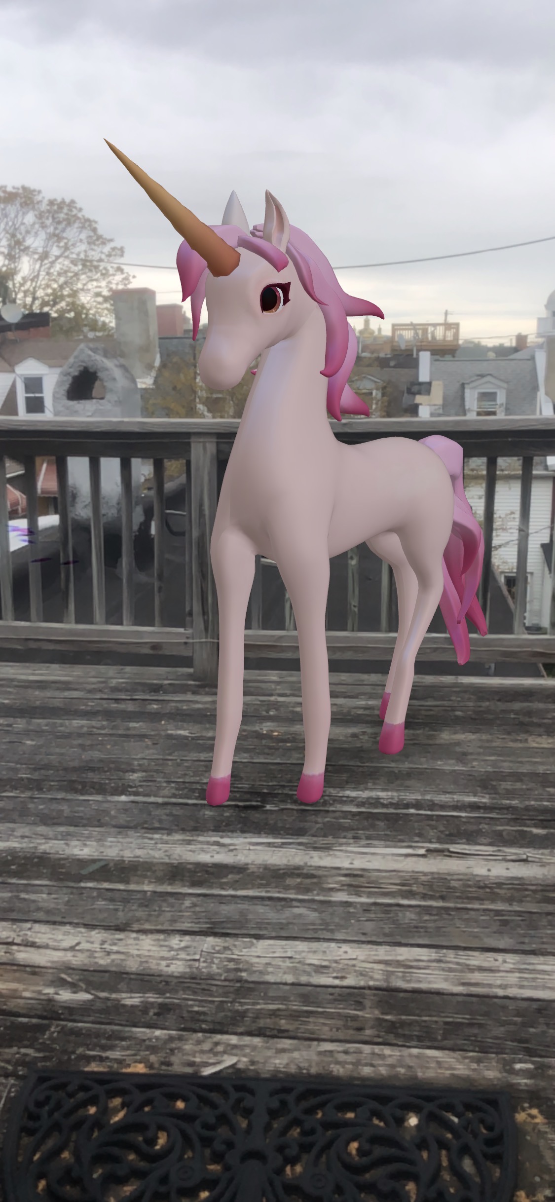Balti Virtual found a unicorn on a roof deck. (Courtesy photo)