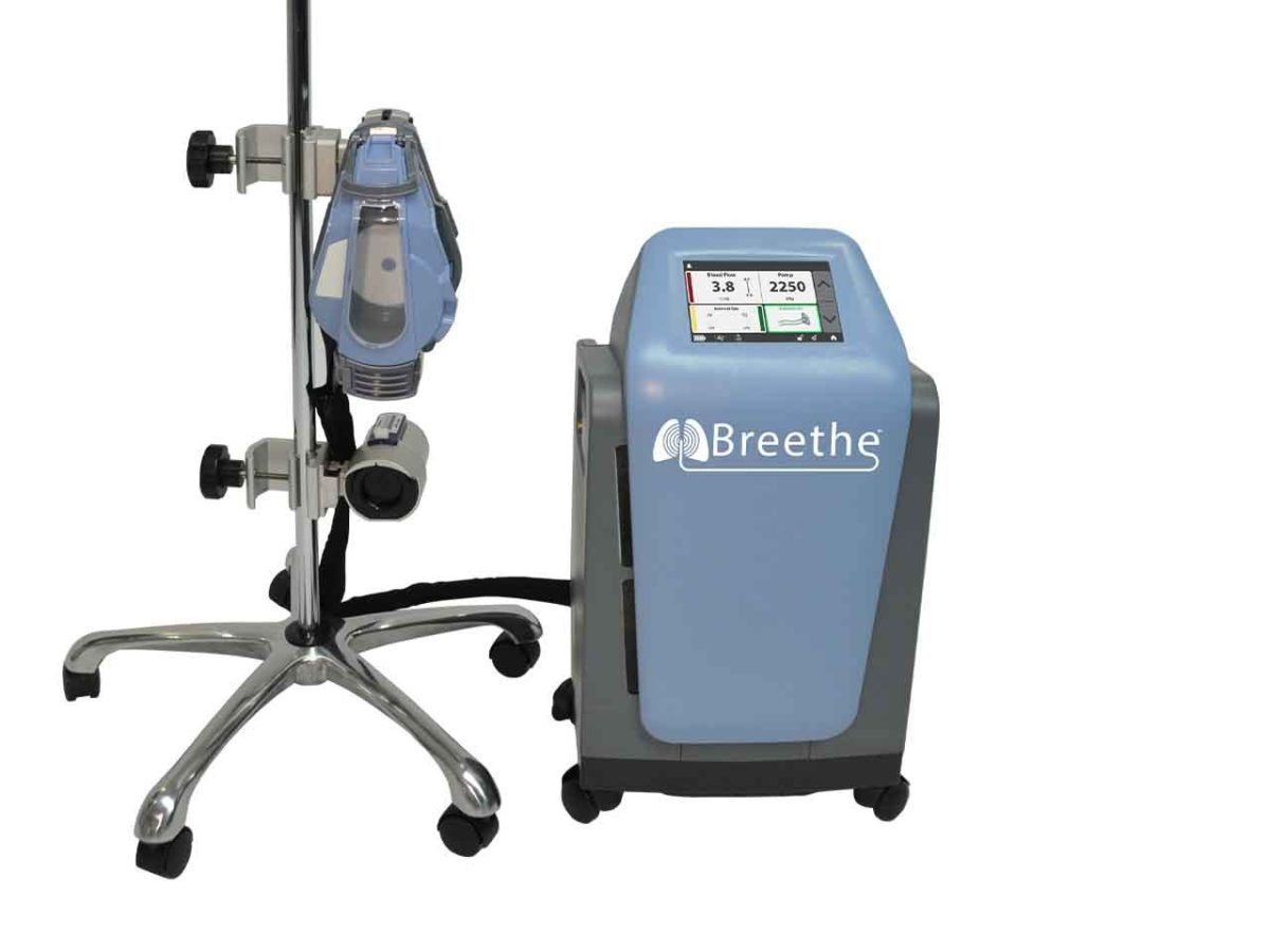 Breethe’s machine is desgined to behave like a human lung.