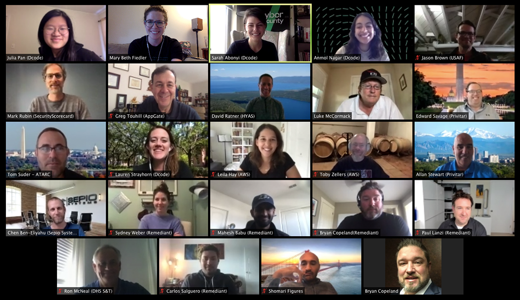 Dcode Accelerate’s 15th cohort at its first virtual meeting. 