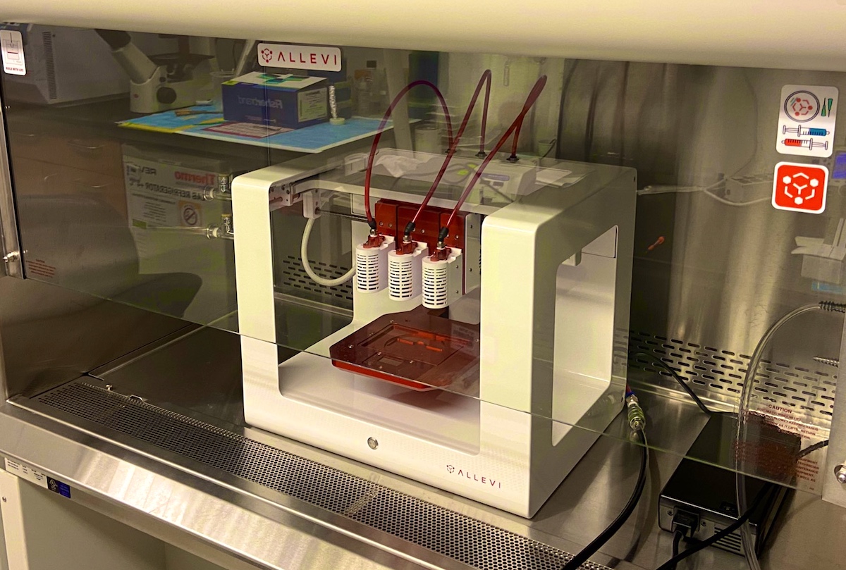 An Allevi bioprinter at Memorial Sloan Kettering Cancer Center in New York City.