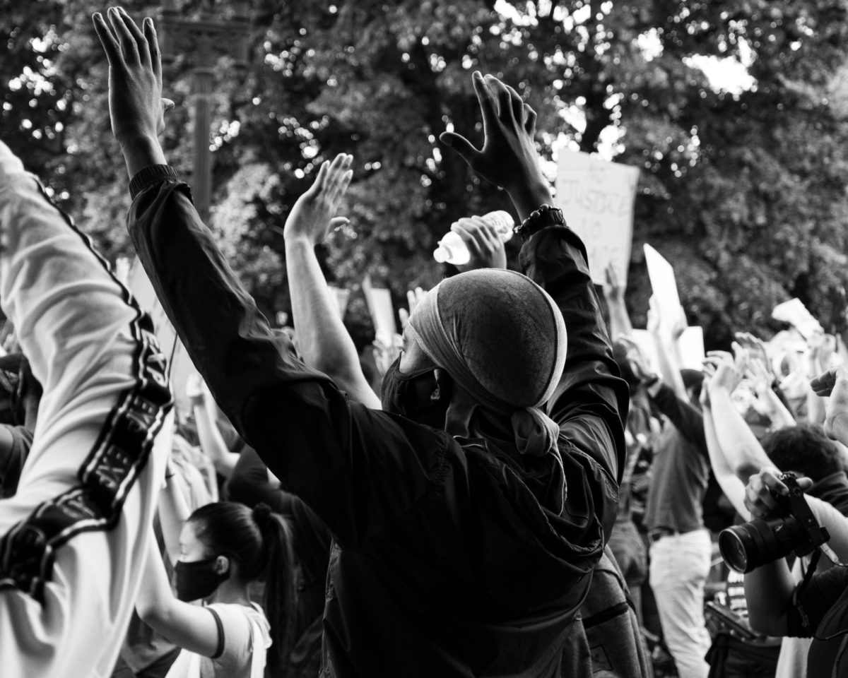 A Black Lives Matter protestor in D.C., June 2020. (Photo by Koshu Kunii on Unsplash)