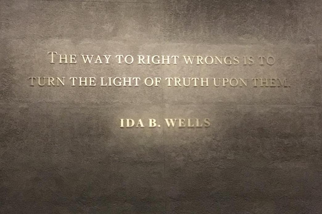 A quote from Ida B. Wells at the National Museum of African American History and Culture. (Photo by Alex Galiani)