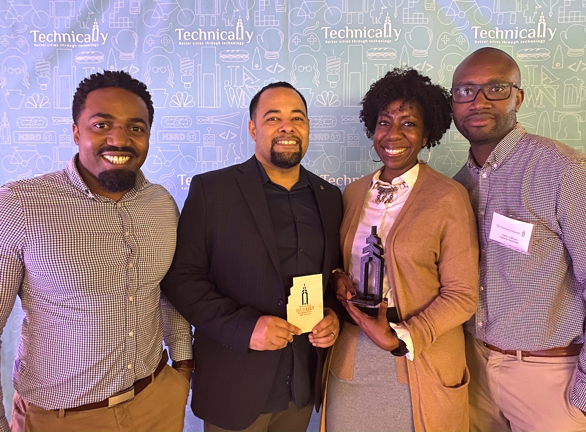 Members of Comcast’s BENgineers at the 2019 Technical.ly Awards.