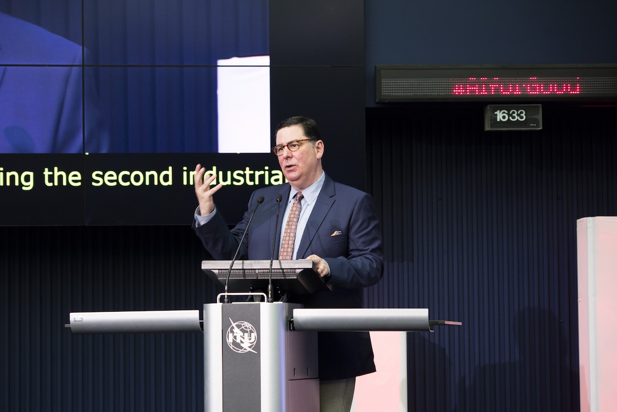 Mayor Bill Peduto at the AI for Good Global Summit. (Photo by Flickr user ITU Pictures, used via a Creative Commons license)