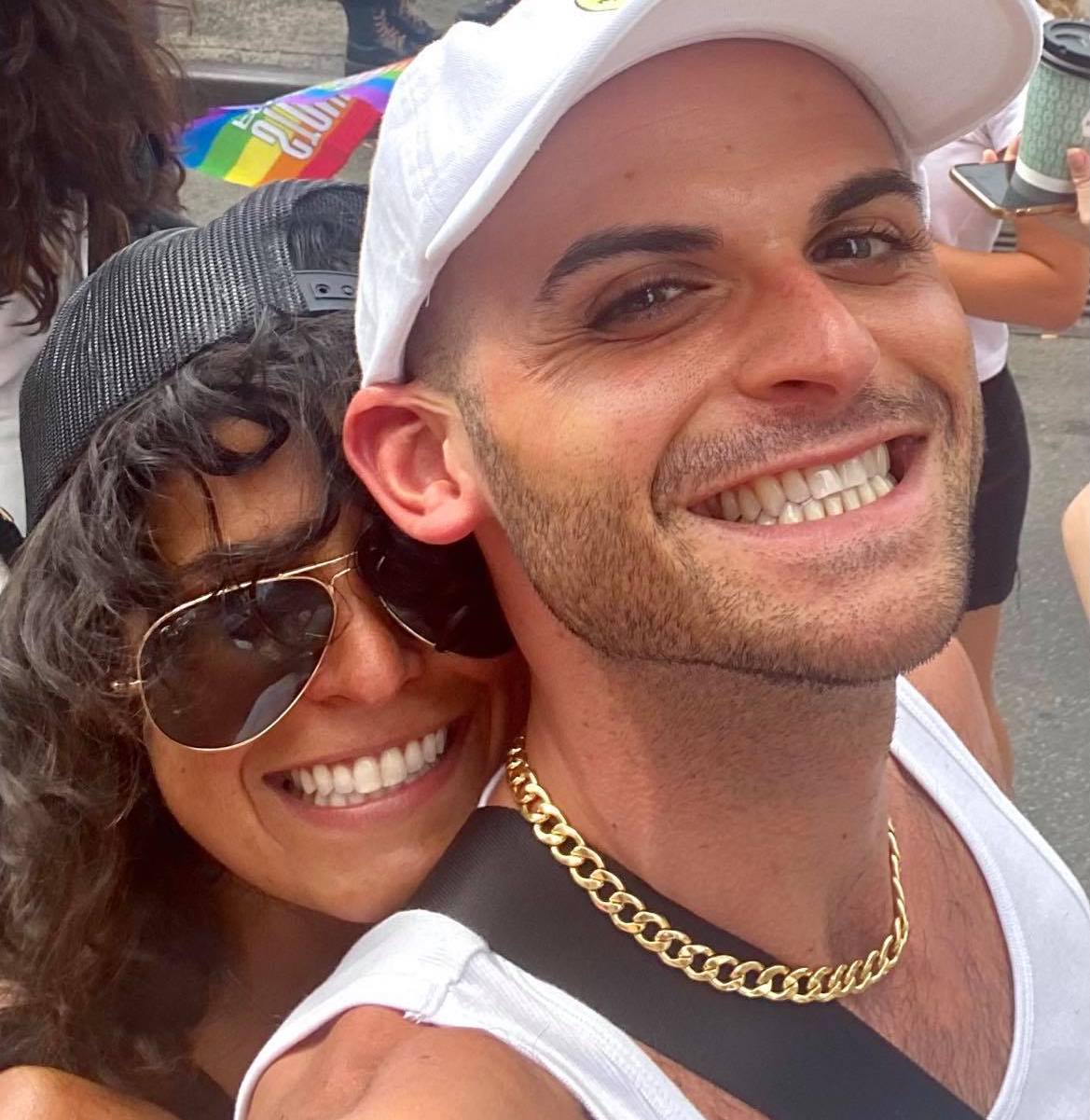 SOLUtion Medical founder Julia Anthony (left) and her brother at Pride 2021.