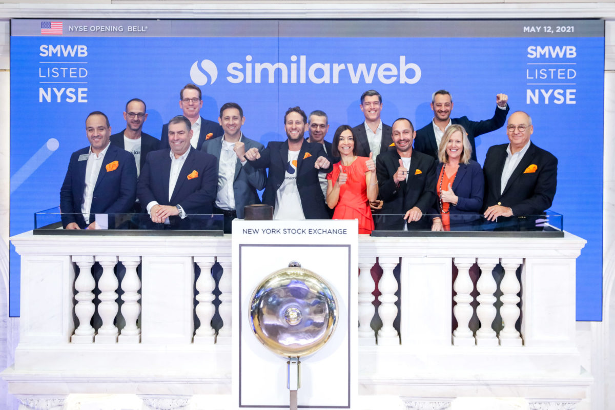 Similarweb’s executive team at its IPO in May. 