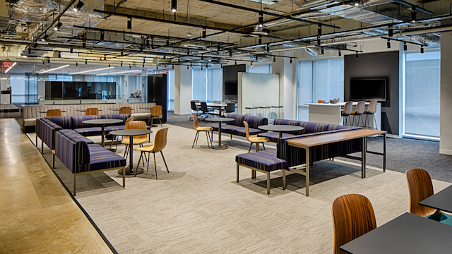 An office space for Bloomberg Government, one of the entities within Bloomberg Industry Group.
