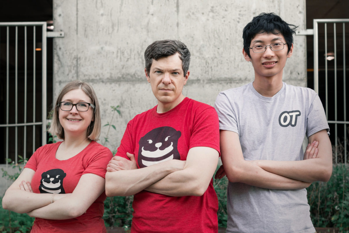 OtterTune founders (L to R) Dana Van Aken, Andy Pavlo and Bohan Zhang.