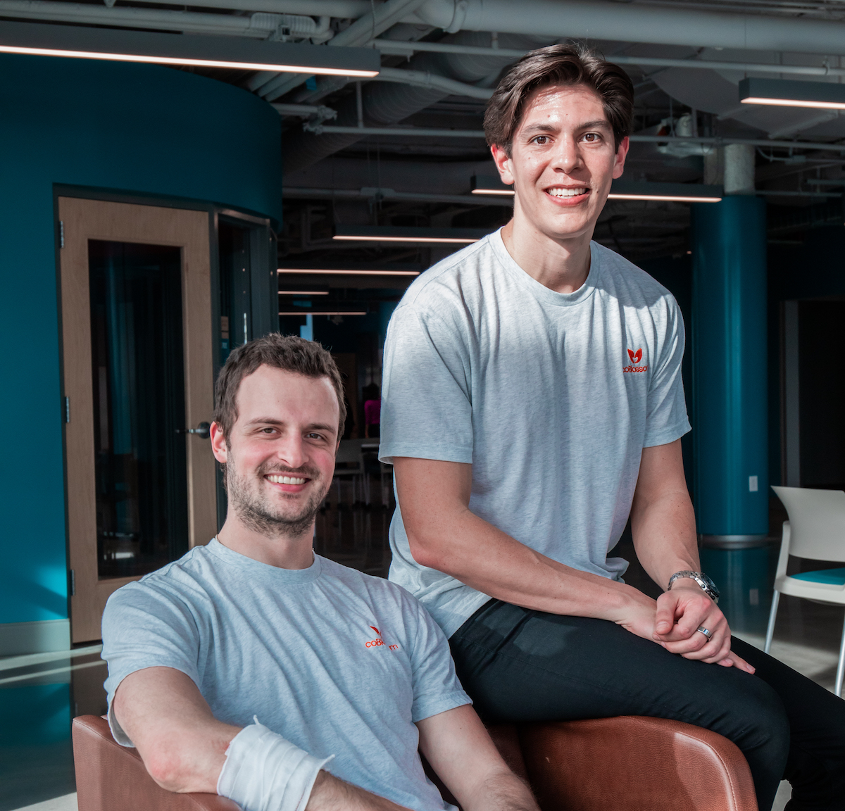 Luke Fraker (left) and David Klippel founded relationship app coBlossom.