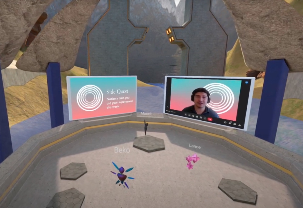 Virgils’ VR world allows kids to connect as non-human avatars.