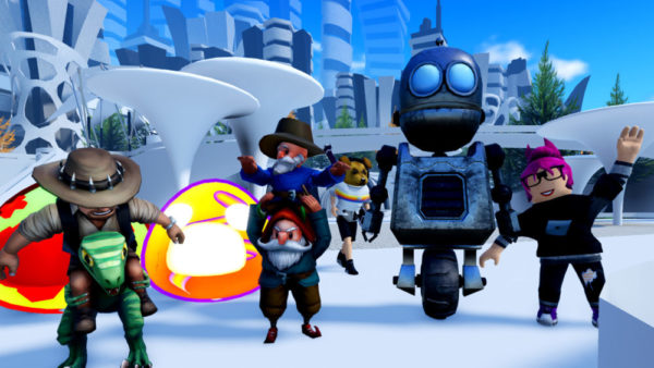 avatars and robots in Roblox