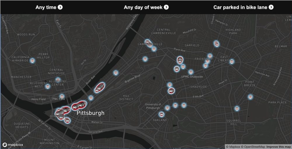 Screenshot of the Hazard Map. 