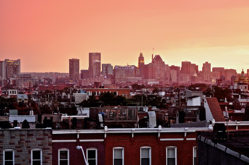 Baltimore at sunset.