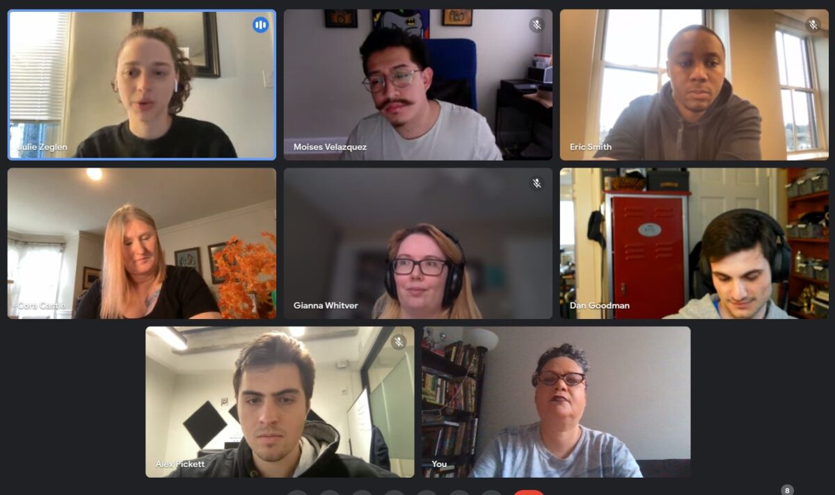 A screenshot of the Zoom meeting.