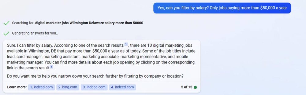 ChatGPT job search