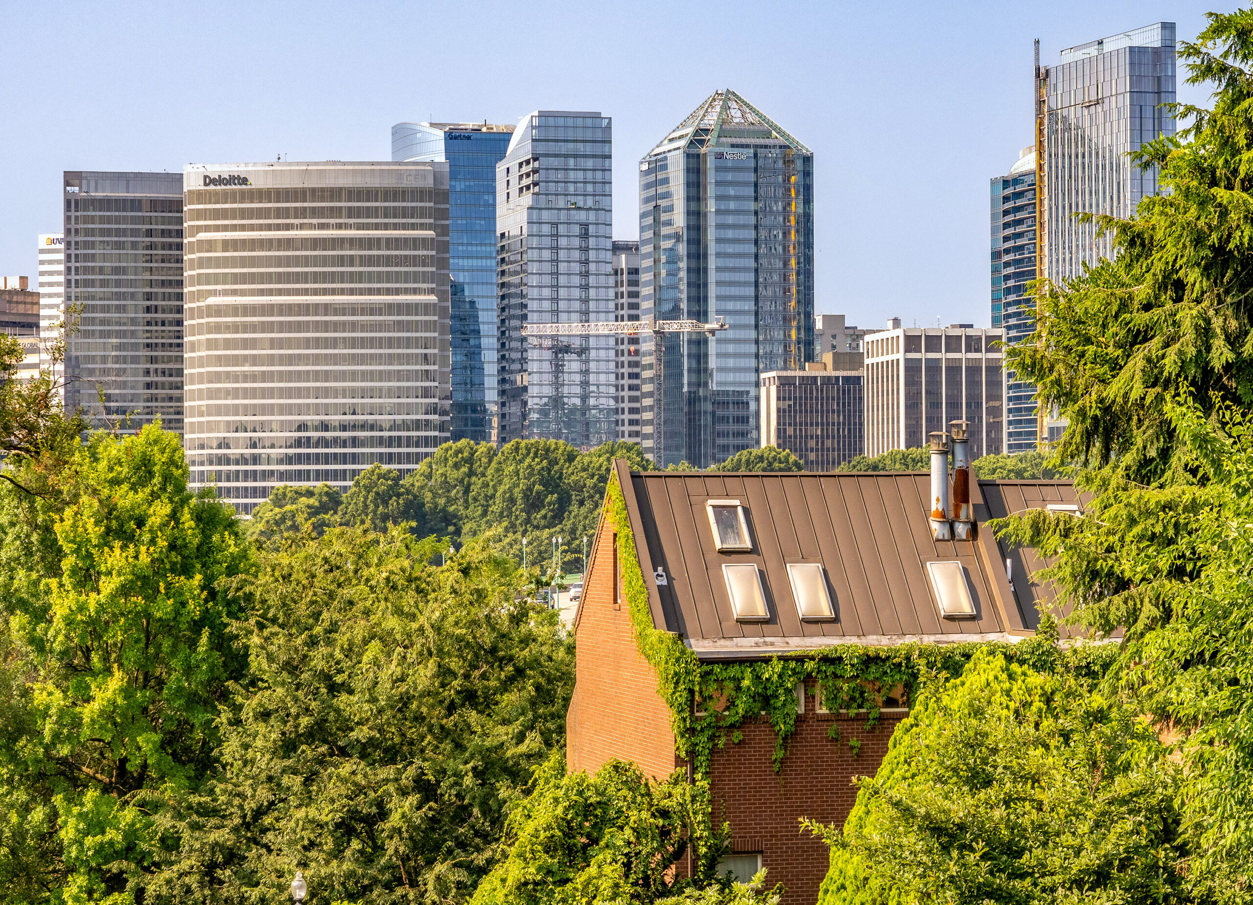 Arlington skyline as viewed from Georgetown, DC (Ajay Suresh/Wikimedia Commons)