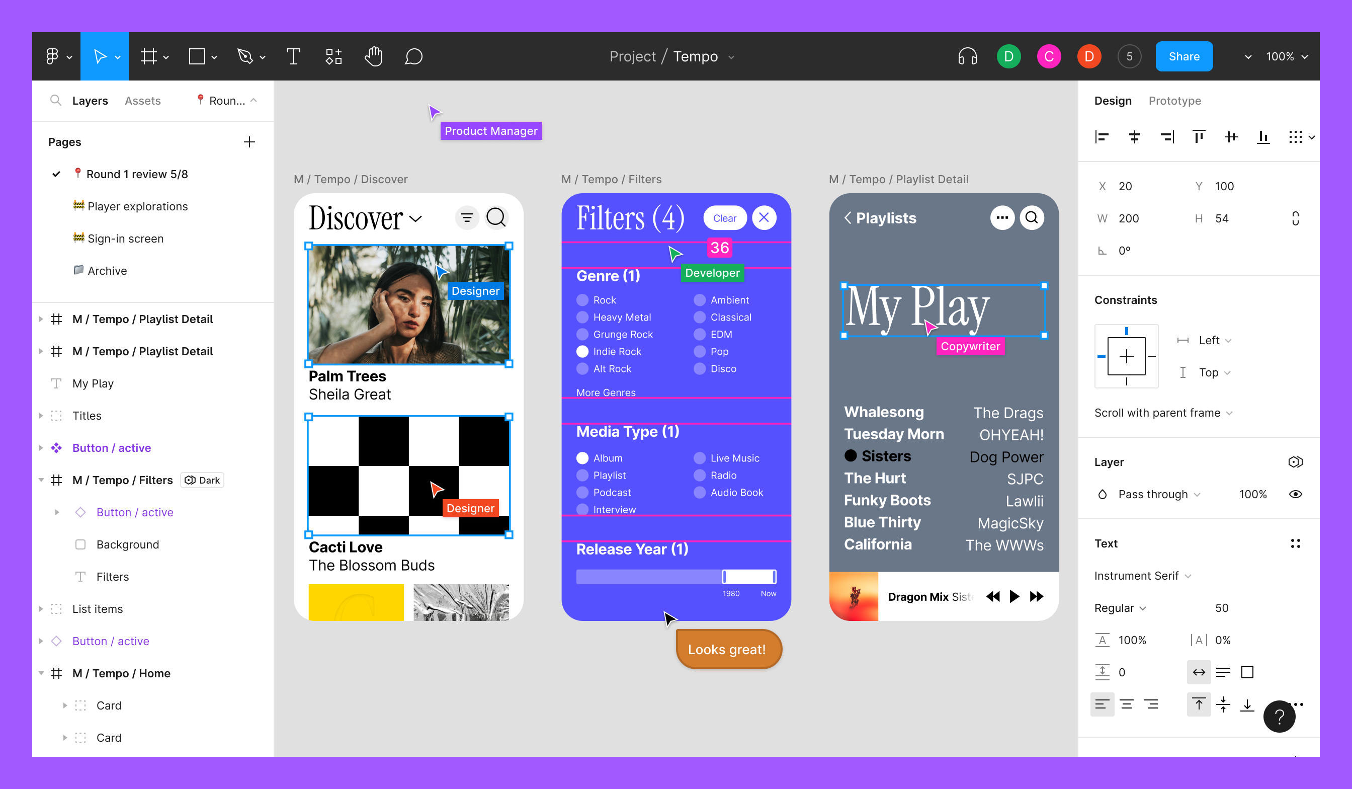 Multicolored user interface of mobile platforms in development.